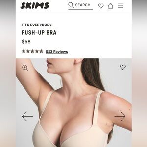 SKIMS SAND Fits Everybody Push-Up Bra